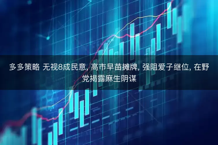 多多策略 无视8成民意, 高市早苗摊牌, 强阻爱子继位, 在野党揭露麻生阴谋